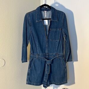 Free People Denim Jumpsuit